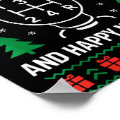 Merry Shiftmas And Happy New Manual Driver Christm ポスター (角)