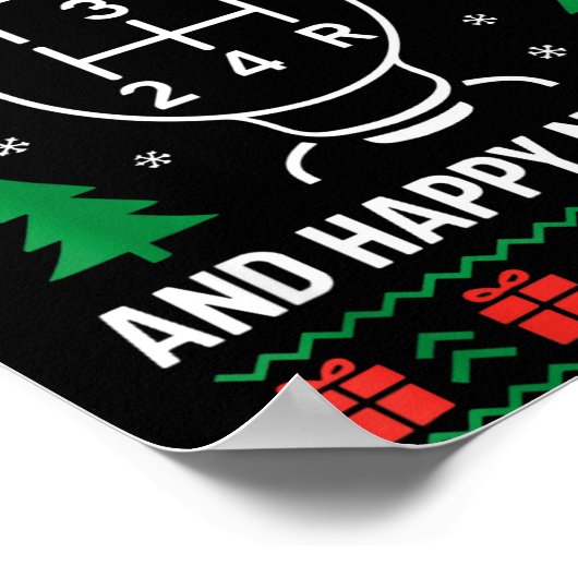 Merry Shiftmas And Happy New Manual Driver Christm ポスター (角)
