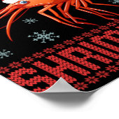 Merry Shrimpmas Funny Shrimp Ugly Christmas Sweate ポスター (角)