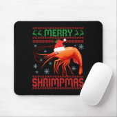 Merry Shrimpmas Funny Shrimp Ugly Christmas Sweate マウスパッド (マウス)