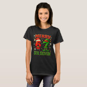 Merry Six Seven Funny Meme 67 Christmas Couple Des Tシャツ (正面フル)