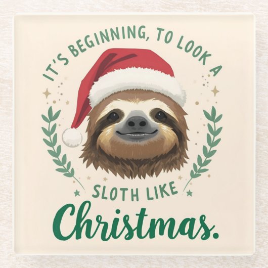 Merry Slothmas, Christmas Coaster ガラスコースター (正面)