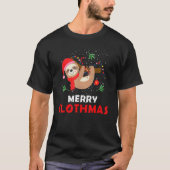 Merry Slothmas Christmas Pajama For Sloth Tシャツ (正面)