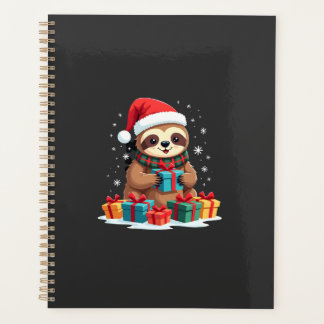 Merry Slothmas cute Christmas sloth Santa hat Xmas プランナー手帳
