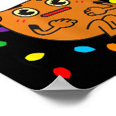 Merry Spudmas Funny Tato Santa Holiday Lights Chri ポスター (角)