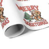 Merry Squatchmas Bigfoot Sasquatch Christmas Tree ラッピングペーパー (ロールコーナー)