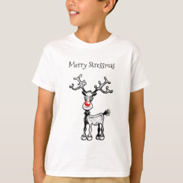 Merry Stressmas Rudolph T-shirt Tシャツ