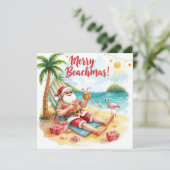 Merry Summer Holiday Santa at the beach  シーズンカード (スタンド正面)