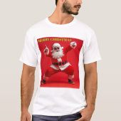 Merry Swagger Santa – Bold Christmas Vibes Tシャツ (正面)