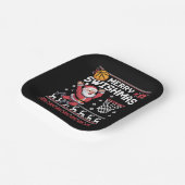 Merry Swishmas Basketball Ugly Christmas Xmas  ペーパープレート (傾斜あり)