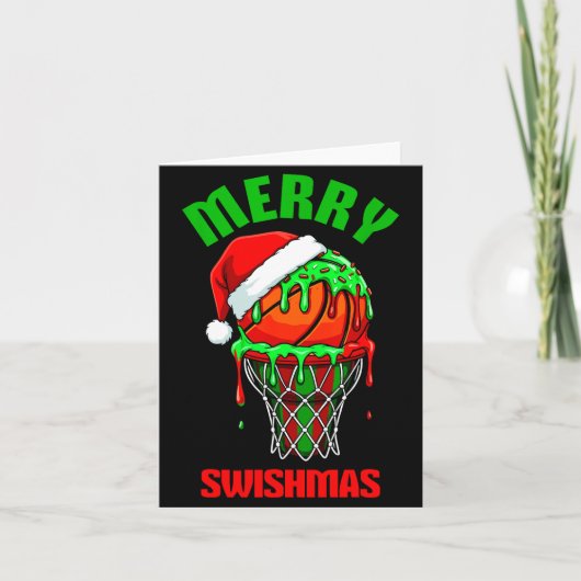 Merry Swishmas Basketball Ugly Christmas Xmas Men  カード (正面)