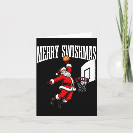 Merry Swishmas Basketball Ugly Christmas Xmas Men  カード (正面)