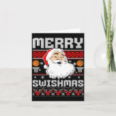 Merry Swishmas Basketball Xmas Ugly Christmas Men  カード (正面)