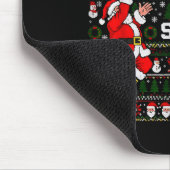 Merry Swishmas Santa Basketball Ugly Sweater Style マウスパッド (コーナー)