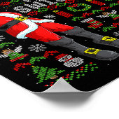 Merry Swishmas Ugly Christmas Basketball Christmas ポスター (角)