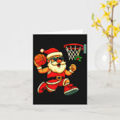 Merry Swishmas Ugly Christmas Sweater Basketball C カード (黄色い花)