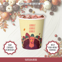 Merry Thanksgiving Turkey Autumn Paper Cup 紙コップ