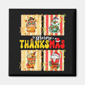 Merry Thanksmas Pumpkin Sce Latte Coffee Thanksgiv マグネット (正面)
