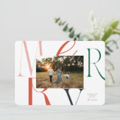 MERRY Typography Christmas Card シーズンカード (スタンド正面)