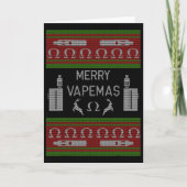 Merry Vapemas - Vaping Ugly Christmas Sweater  カード (正面)