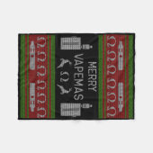 Merry Vapemas - Vaping Ugly Christmas Sweater  フリースブランケット (正面(横))
