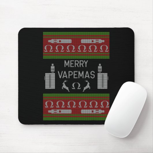 Merry Vapemas - Vaping Ugly Christmas Sweater マウスパッド (マウス)