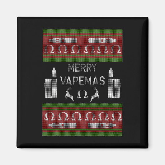 Merry Vapemas - Vaping Ugly Christmas Sweater  マグネット (正面)