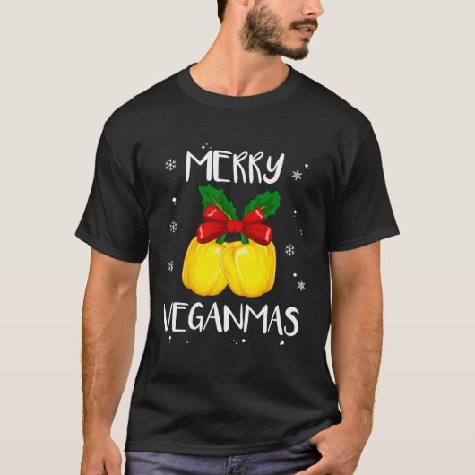 Merry Veganmas Vegan Christmas Veganism Vegetarian Tシャツ (正面)