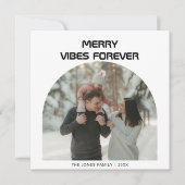 Merry Vibes Forever Bright Family Greeting シーズンカード (正面)