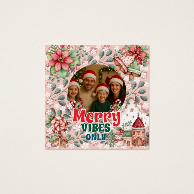 Merry Vibes Only – おもしろクリスマスカード  (正面)