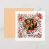 Merry Vibes Only – おもしろクリスマスカード (正面/裏面)