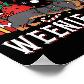 Merry Weenie-mas Weenie Xmas Christmas Dachshund  ポスター (角)