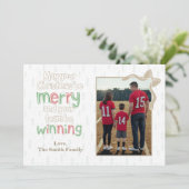 Merry & Winning Football Christmas Photo Card (スタンド正面)