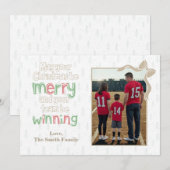 Merry & Winning Football Christmas Photo Card (正面/裏面)