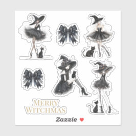 Merry Witchmas Gothic Witch Sticker Pack シール
