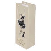 Merry Witchmas Wine Gift Box – Gothic Witch & Cat  ワインギフトバッグ (正面アングル)