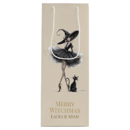Merry Witchmas Wine Gift Box – Gothic Witch & Cat  ワインギフトバッグ