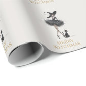 Merry Witchmas Wrapping Paper – Gothic Witch & Cat ラッピングペーパー (ロールコーナー)