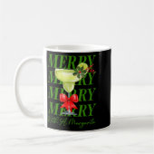 Merry With A Margarita Christmas Drinking Margarit コーヒーマグカップ (左)