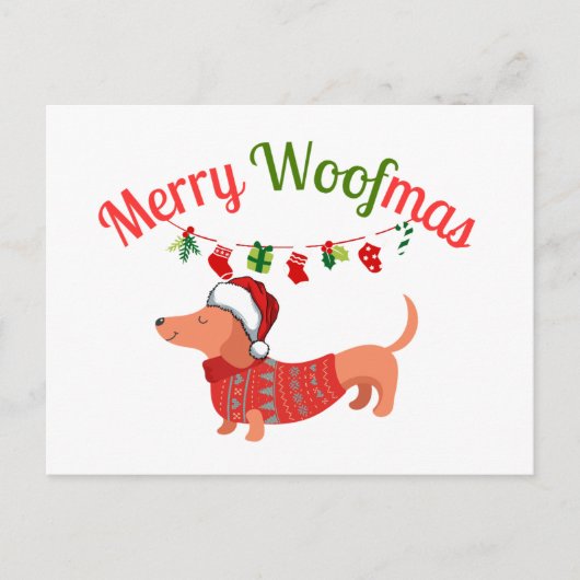 Merry WOOFmas シーズンポストカード (正面)