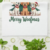 Merry Woofmas (2) キッチンタオル (折り畳み)