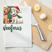 Merry Woofmas (2) キッチンタオル (四つ折り)