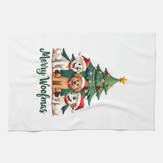 Merry Woofmas (2) キッチンタオル (横)