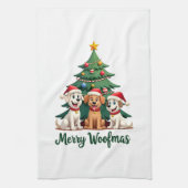 Merry Woofmas (2) キッチンタオル (縦)