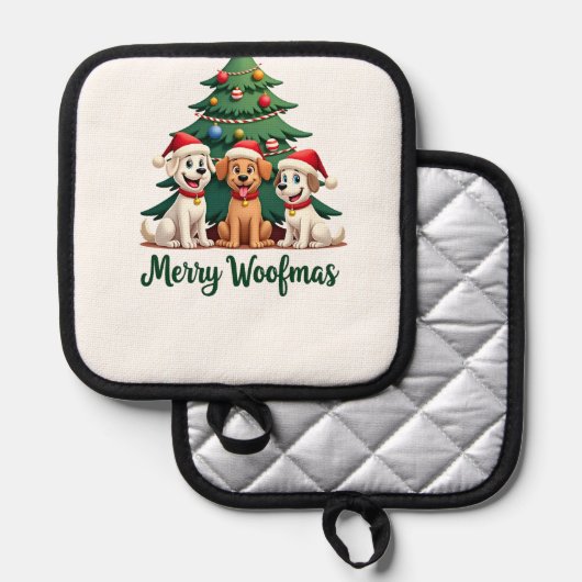 Merry Woofmas (2) 鍋敷き (正面/裏面)