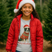 Merry Woofmas Border Collie Christmas  Tシャツ