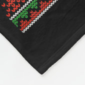 Merry Woofmas Christmas Dog Paws Leopard Ugly Swea フリースブランケット (角)