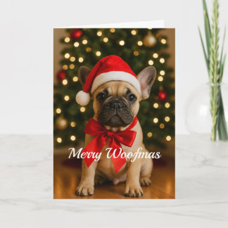 Merry Woofmas French Bulldog Christmas Card カード