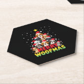 Merry Woofmas - Merry Christmas For Dog Lovers (1) ペーパーコースター (アングル)