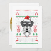 Merry Woofmas Schnauzer Christmas Dog Lover シーズンカード (正面/裏面)